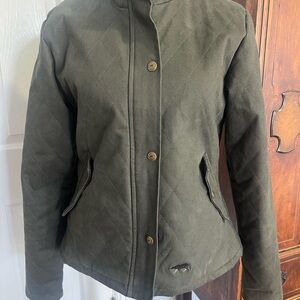 Women's Polar King Quilted Utility Jacket in Olive